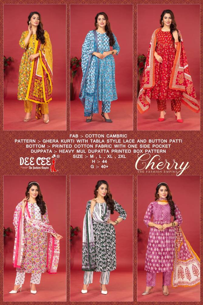Cherry By Deecee Cambric Cotton Printed Kurtis With Bottom Dupatta Wholesale Shop In Surat
